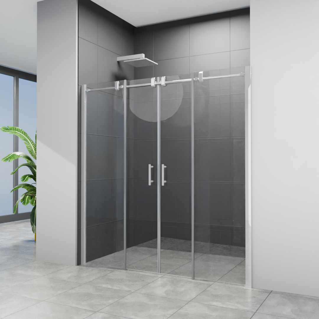BORULU SİSTEM 2+2 KROM ÇERÇEVE DUŞ KABİNİ